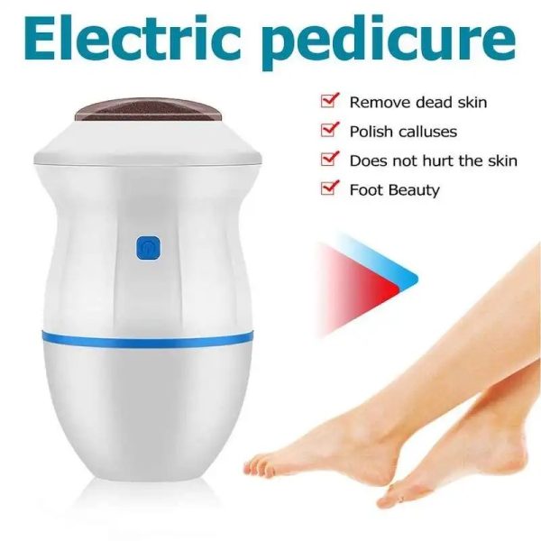 Back Callus Remover With Built-in Vacuum – Electric Foot Grinder For Dead Skin, Cracked Heels & Calluses, Rechargeable Pedicure Tool With Gentle & Powerful Exfoliation